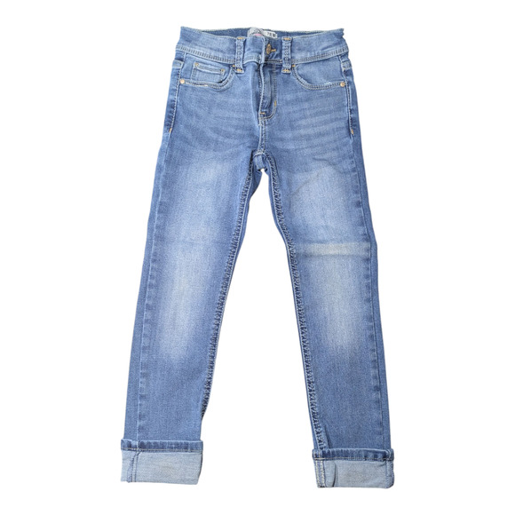 JORDACHE- Girls Jeans-Dark Blue-Size 7 Slim- Regular Button Closure - Preowned - Picture 1 of 7